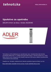 Adler europe AD 2836 Handleiding