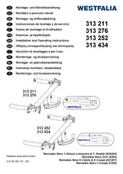 Westfalia 313 276 Montage- En Gebruikshandleiding