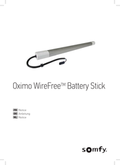 SOMFY Oximo WireFree Battery Stick Handleiding