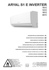 Olimpia splendid ARYAL S1 E INVERTER 10 C Installatiehandleiding