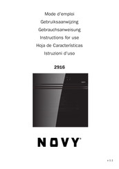 Novy 2916 Gebruiksaanwijzing