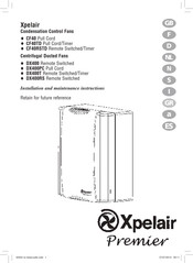 Xpelair Premier DX400PC Gebruiksaanwijzing