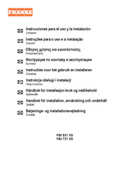 Franke FBI 737 XS Instructies Voor Het Gebruik