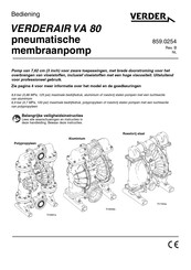 VERDER VERDERAIR VA 80 Bedieningshandleiding