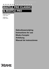 Nova Waffle Pro Classic Gebruiksaanwijzing