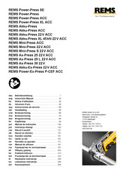 REMS Akku-Press 22 V ACC Handleiding