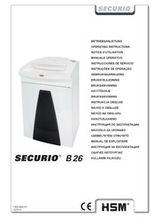 HSM securio B 26 Gebruiksaanwijzing