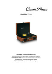 Classic Phono TT-10 Gebruikershandleiding