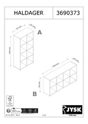 Jysk HALDAGER 3690373 Handleiding