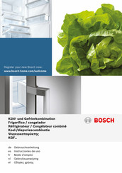 Bosch KGF Series Gebruiksaanwijzing