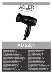 Adler europe AD 2251 Handleiding