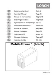 LORCH MobilePower 1 Black Bedieningshandboek