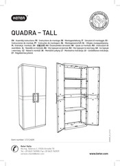 Keter QUADRA-TALL 17212609 Montagevoorschrift