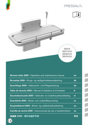 Pressalit 2000 R8582418 Gebruiks- En Onderhoudshandleiding