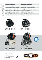 Wolpertech WT-HW 1000 II Vertaling Van De Originele Gebruiksaanwijzing