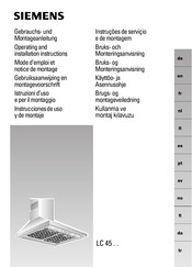 Siemens LC 45 Series Gebruiksaanwijzing En Montagehandleiding