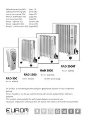 EUROM RAD 1500 Gebruiksaanwijzing