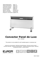 EUROM Convector Panel de Luxe Gebruiksaanwijzing