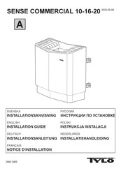 Tylo SENSE COMMERCIAL 16 Installatiehandleiding