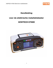 Kewtech KT600 Handleiding