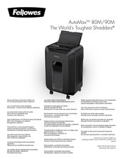 Fellowes AutoMax 80M Instructies Voor Gebruik