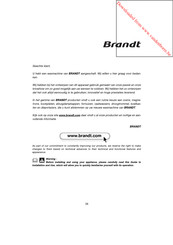 Brandt WTD 6384 K Handleiding