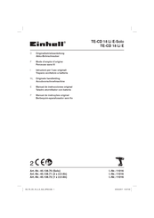 EINHELL TE-CD 18 Li Originele Handleiding