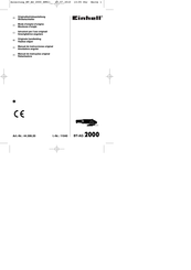 EINHELL BT-AG 2000 Originele Handleiding