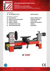 HOLZMANN-MASCHINEN D 300F Gebruiksaanwijzing