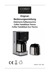 CASO DESIGN Coffee Taste&Style Duo Thermo Handleiding