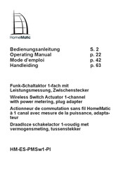 HomeMatic HM-ES-PMSw1-Pl Handleiding