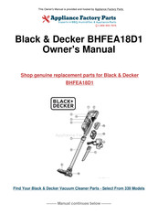 Black & Decker BHFEA18D1 Handleiding