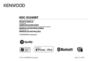 Kenwood KDC-X5200BT Gebruiksaanwijzing