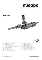 Metabo BFE 9-20 Oorspronkelijke Gebruiksaanwijzing