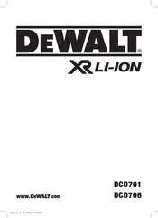 DeWalt XR LI-ION DCD701 Vertaling Van De Originele Handleiding