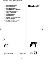 EINHELL 11023 Originele Handleiding