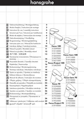 Hansgrohe Focus 70 31733000 Gebruiksaanwijzing
