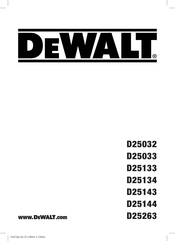 DeWalt D25263 Instructies