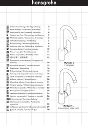 Hansgrohe MySport L 13862800 Gebruiksaanwijzing