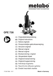 Metabo OFE 738 Oorspronkelijke Gebruiksaanwijzing