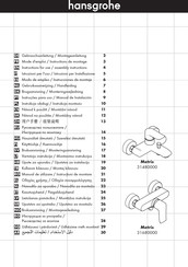 Hansgrohe Metris 31680000 Gebruiksaanwijzing