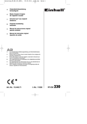 EINHELL RT-EW 230 Originele Handleiding