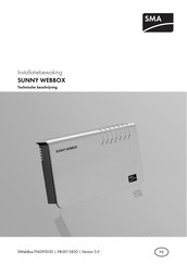 Sma SUNNY WEBBOX Technische Fiche