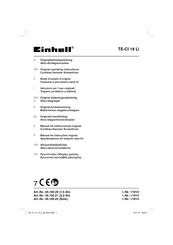 EINHELL TE-CI 18 Li Originele Handleiding