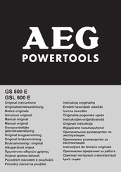 AEG Powertools GS 500 E Gebruiksaanwijzing