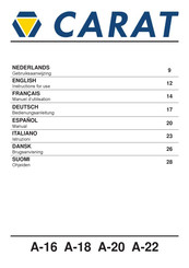 Carat A-20 Gebruiksaanwijzing