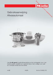 Miele G 4965 Gebruiksaanwijzing