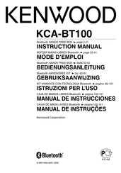 Kenwood KCA-BT100 Gebruiksaanwijzing