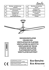 CasaFan Eco Genuino 152 Montage- En Bedieningshandleiding