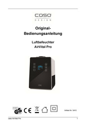 CASO DESIGN AirVital Pro Handleiding